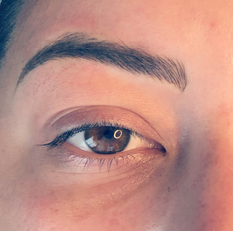 Single eye with refined microbladed brow